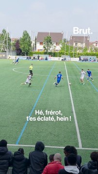 Au stade avec Sefyu et les jeunes du FC 93