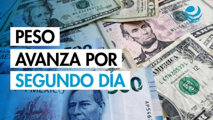 Peso mexicano avanza por segundo día contra el dólar