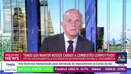 CFO da Volkswagen fala dos desafios da montadora em meio a concorrentes | CNBC BREAKING