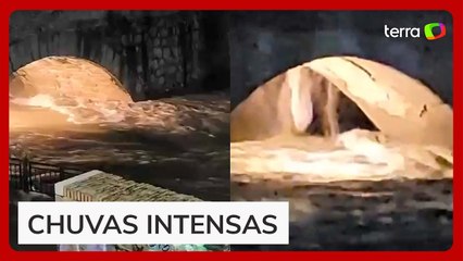 Cheia de rio derruba parte de ponte do século XV na Espanha