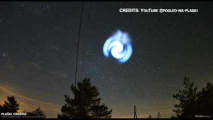 Una misteriosa spirale azzurra è apparsa nei cieli d'Europa