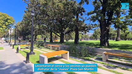 Levantaron el cerco y los vecinos ya pueden disfrutar de la nueva Plaza San Martín
