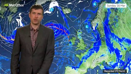 Met Office 14 day weather outlook 25/03/25