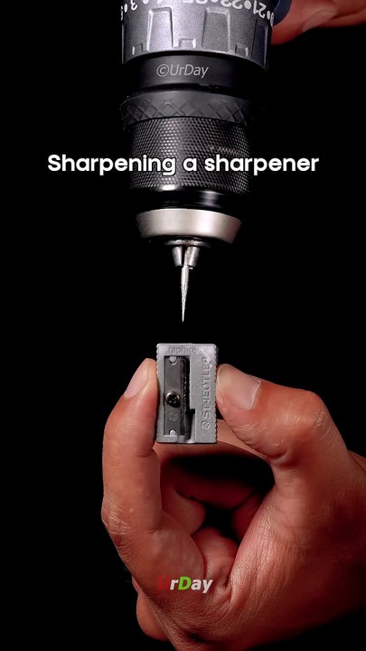 Sharpening a sharpener close-up _urday _macro _closeup _satisfying)