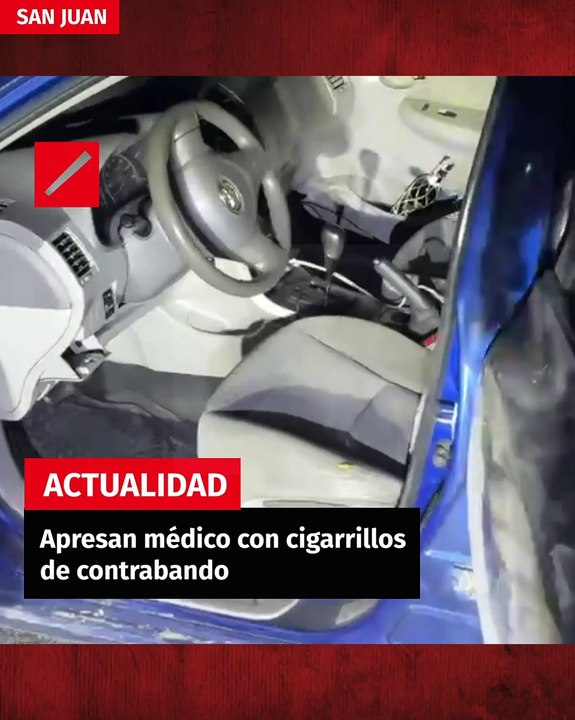 Apresan médico con cigarrillos de contrabando