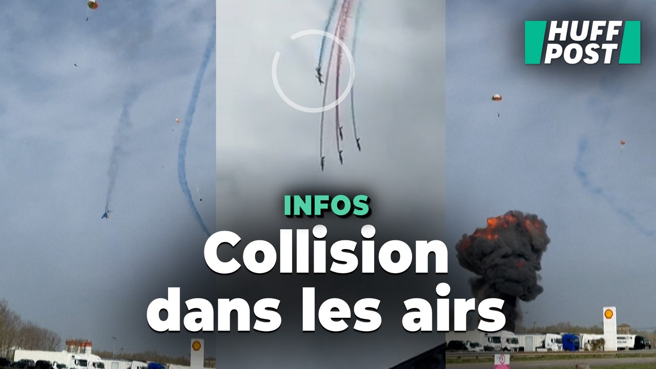 Les images du choc entre deux avions de la patrouille de France