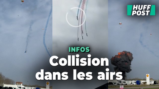 Les images du choc entre deux avions de la patrouille de France