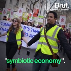 She believes we can help thge Earth through "symbiotic economy"