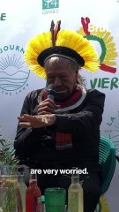 Raoni is rallying support to protect the Amazon region