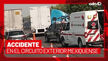 🚨¡Última Hora! Tráiler se accidenta en circuito exterior mexiquense, se desconoce si hay heridos
