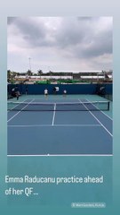 Emma practicing in Miami 25th March
