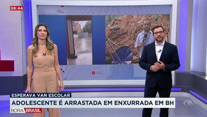 Adolescente é arrastada em enxurrada em BH