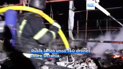 Varios heridos tras el lanzamiento de ataques rusos contra Ucrania con 140 drones