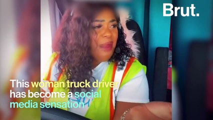 Woman truck driver shares what it's like on social media