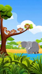 Playful Elephant & The Monkey 🐘🐒 | Animated Short Story