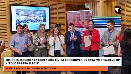 Misiones refuerza la educación cívica con convenios para “Mi Primer Voto” y “Educar para Elegir”
