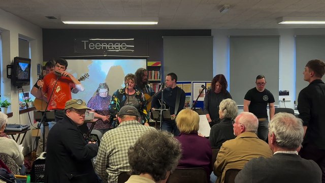 The Turning Tides Project performing at the Railway Heritage Archive launch, video Alan Quick IMG_7050