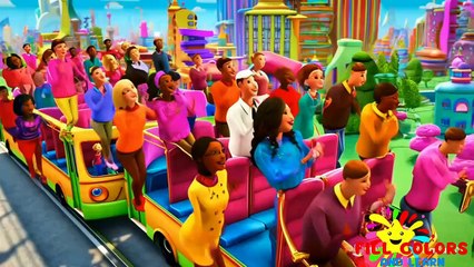 🎉 Wheels on the Bus CRAZY FUN! 😱 | Kids’ Ultimate Sing-Along Party 🎉 | Fill Colors and Learn