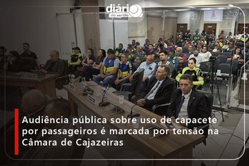 Audiência pública sobre uso de capacete por passageiros é marcada por tensão na Câmara de Cajazeiras