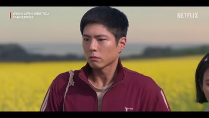 Heart-fluttering first kiss in a flower field | When Life Gives You Tangerines | Netflix [ENG SUB]