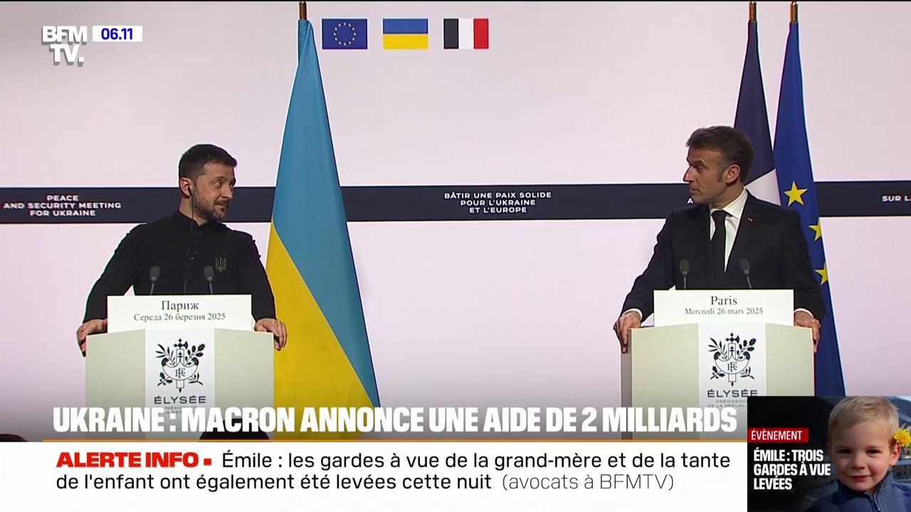Ukraine : Emmanuel Macron annonce une aide de deux milliards d'euros supplémentaires