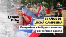 Gran marcha nacional contra las políticas del gobierno de Santiago Peña