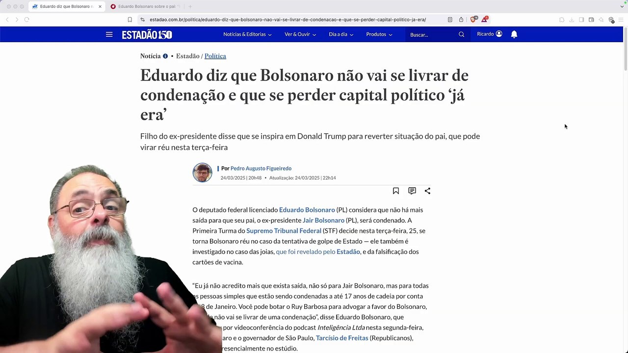 VÃO PRENDER meu PAI e JOGAR a CHAVE FORA_ diz EDUARDO BOLSONARO