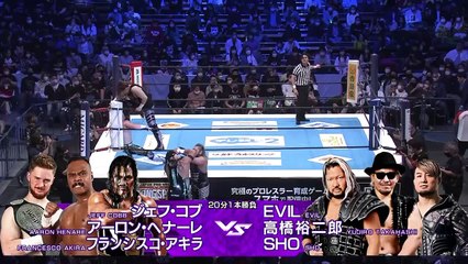 Francesco Akira, Aaron Henare & Jeff Cobb vs SHO, Yujiro Takahashi & EVIL: SAKURA GENESIS 2023 (4/8/2023)