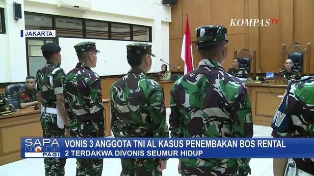 2 dari 3 Prajurit TNI AL Tersangka Penembakan Bos Rental Mobil Divonis Penjara Seumur Hidup