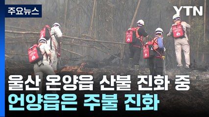 울산 온양읍 산불 진화 중...언양읍은 주불 진화 / YTN