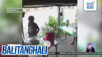 Pagnanakaw sa cell phone sa isang karinderya, nahuli-cam; suspek na nagpanggap na customer, pinaghahanap | Balitanghali
