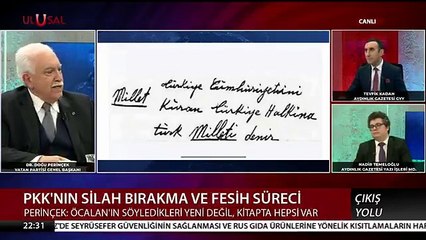 Doğu Perinçek: Bütün savaş 'silahları bırak' diyenlerle 'silahları bırakma' diyenler arasında cereyan ediyor."