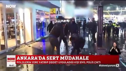 Polislerin yatırıp şiddet uyguladığı kişi sivil polis çıktı