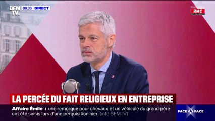 Laïcité, voile dans le sport: "À force de reculer (...) on perd sur les nouvelles générations les valeurs de la République", affirme Laurent Wauquiez (LR)