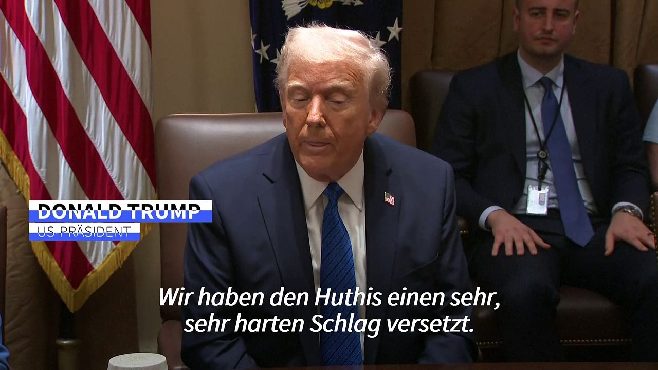 Chatgruppe über Angriff auf Huthis: Trump spielt Sicherheitspanne herunter