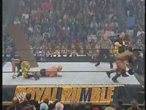 RR2004 Ric Flair & Batista vs The Dudleys Tables Match