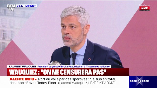 Laurent Wauquiez (LR): On ne censurera pas (le gouvernement), parce qu'on ne sera jamais des artisans du chaos