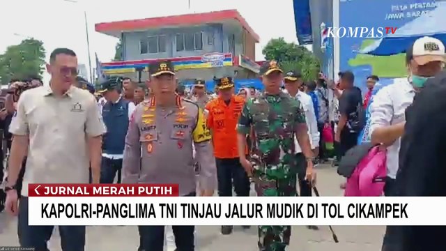Kapolri dan Panglima TNI Tinjau Kesiapan Jalur Mudik di Tol Jakarta-Cikampek