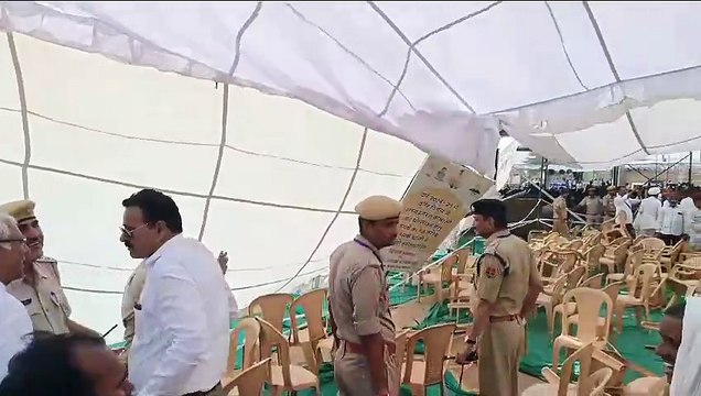 बीकानेर में CM भजनलाल शर्मा के कार्यक्रम में उखड़ा टेंट