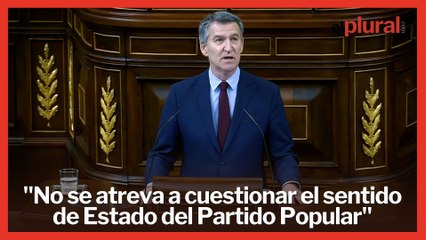 Feijóo responde con dureza a Sánchez: "No se atreva a cuestionar el sentido de Estado del PP"