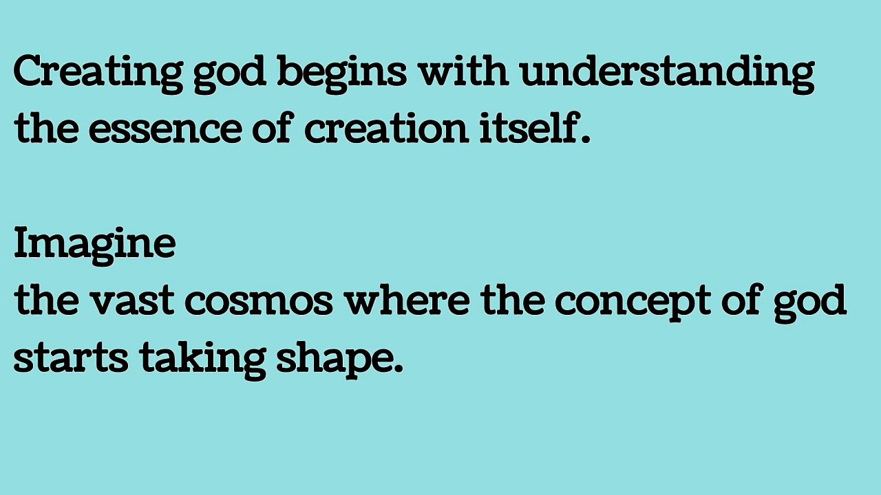 #Create god
