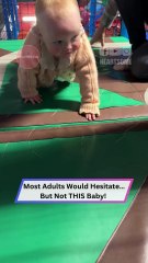 Fearless Baby Takes on the Slide… Head First! 😲 | Heartsome 💖