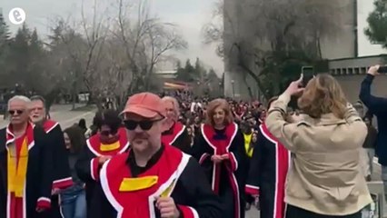 ODTÜ'de akademisyenler yürüdü: Akademik boykot sürüyor