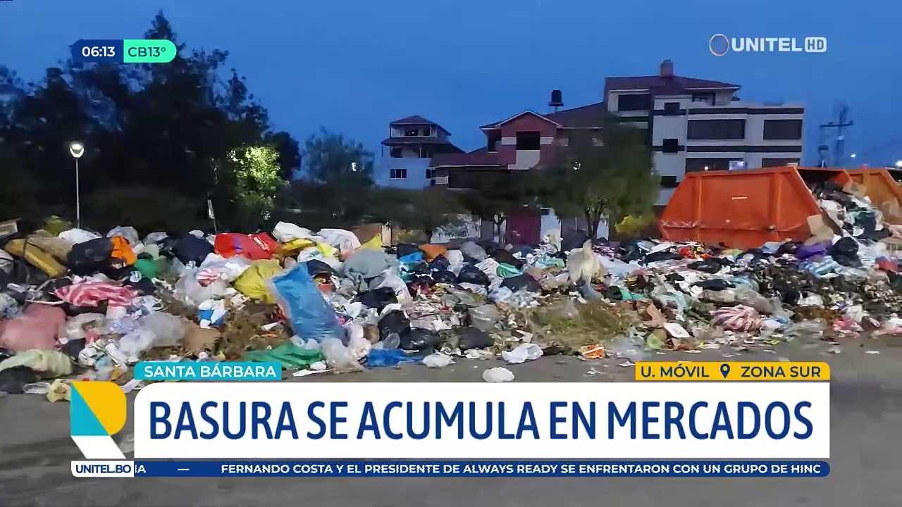 Ya son más de 2.500 toneladas de basura en las calles de Cochabamba debido al bloqueo en el botadero de K’ara K’ara