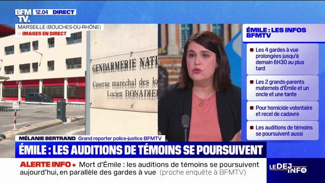 Mort d'Émile: les auditions de témoins se poursuivent, alors que quatre membres de la famille de l'enfant, dont ses grands-parents maternels, demeurent en garde à vue