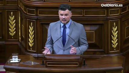Rufián pide superar "la pancarta" y asume que la izquierda tiene que legislar "sin manías" de orden, seguridad y defensa