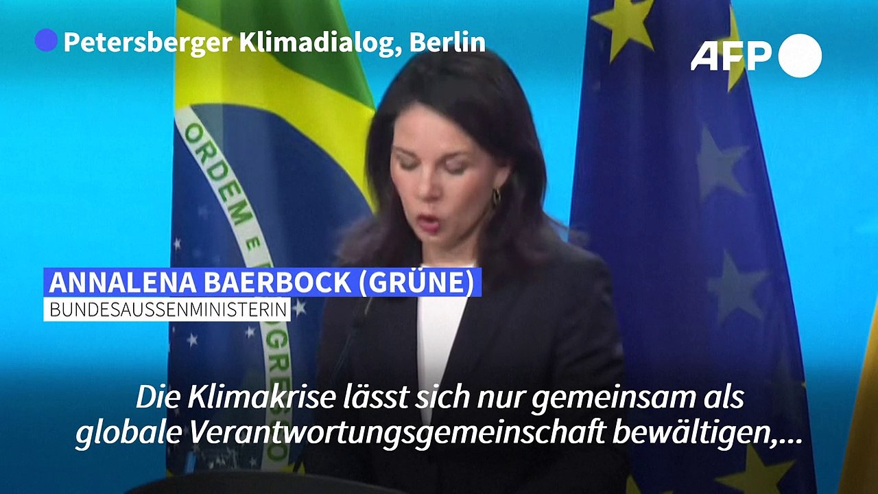 Baerbock betont internationale Zusammenarbeit beim Klimaschutz