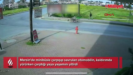 Akılalmaz ölüm! Kazada savrulan otomobil ile tabela arasında kaldı