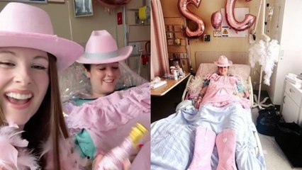 Sisters recreate Sabrina Carpenter concert in hospital room after injury