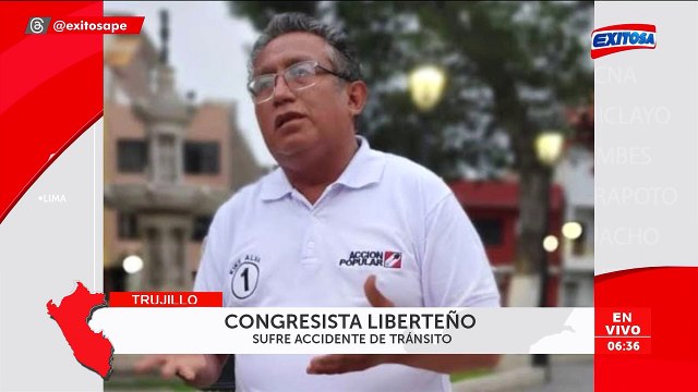 Congresista Enrique Alva sufre accidente vehicular en La Libertad: Parlamentario fue trasladado al hospital